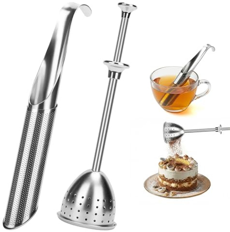 Filtre à Thé Infuseur Thé Boule a The Theiere Avec Infuseur Passoire Inox | Filtre à Thé Inoxydable Infuseur theiere avec infuseur thé cuillère à thé Poignée ergonomique passoire fine