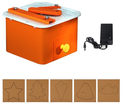 FTVOGUE Coupe-carton électrique pour Enfants, Outil de Coupe Artisanal Sûr avec Lame Dissimulée et Interrupteur de sécurité, pour les Projets D'art et de (Version standard du -carton Prise UE)
