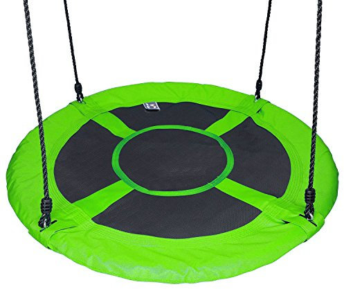 Hi Suyi 100cm/60cm Disc Giant Nest Web Rope Hanging Tree Swing Seat Set Heavy Duty Easy to Set Up For Kids Children Adult Outdoor Backyard Garden Large Small Size