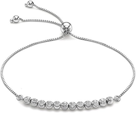Carissima Gold Damen 9k (375) Gold Ball und Kette Verstellbar Armband
