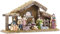 Britesta Crèche de Noël en Bois avec Figurines en Porcelaine peintes à la ma...