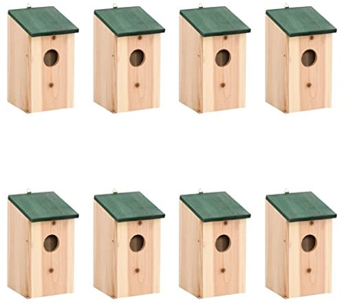 vidaXL 8X Holz Vogelhaus Nisthaus Nistkasten Vogelfutterhaus Futterhaus Vögel
