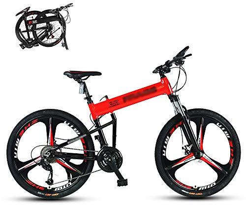STRTG Klapprad MTB,ultraleichte tragbare Faltbares Fahrrad,Klappfahrrad,leicht und robust Falt-Fahrrad, 24 * 26 Zoll 24 * 27 * 30 Geschwindigkeit Erwachsene Männer Freizeit Fahrrad