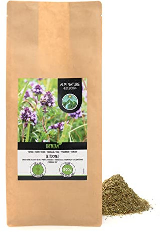Alpi Nature Thymian getrocknet 500g, Gewürz zum Kochen, Thymian Tee und Kräuter der Provence