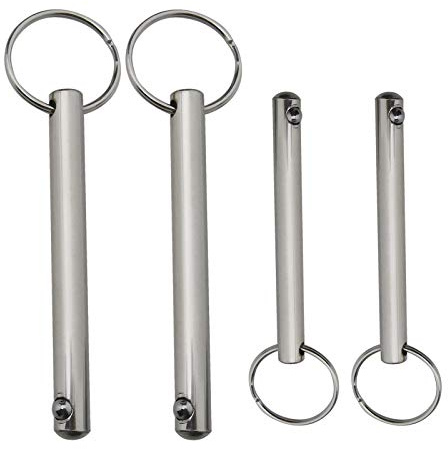 4 Teilige Schnell Spannstifte mit Federbelasteten Kugelend Kreisring Vernickelter Bimini-Oberstift aus Kohlenstoffstahl 6x60mm 8x78mm