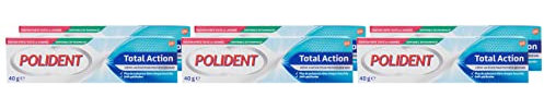 Polident Crème Fixative Protection Gencives, Pour Prothèses Dentaires Partielles ou Complètes, Sans Goût, 40g LOT DE 6