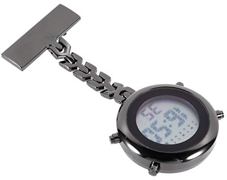 UKCOCO Krankenschwesteruhr Multifunktions Digital Ansteckuhr Clip- on medizinische Taschenuhr mit Licht Kalender Wecker Stoppuhr Nurse Watch für Krankenschwester Arzt