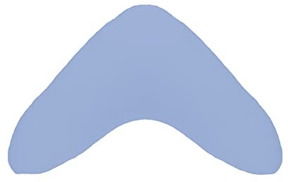 Dukal | Bezug für Bumerangkissen/Lesekissen | aus hochwertigem DOPPEL-Jersey | 100% Baumwolle | Farbe: blau