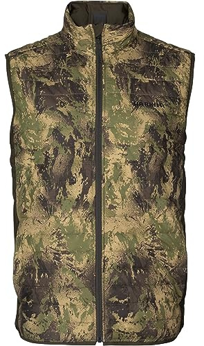 Härkila | Chaleco Deer Stalker Camo Reversible Packable | Ropa y Equipamiento de Caza Profesional | Calidad Escandinava Duradera | Willow green/AXIS MSP®Forest, L