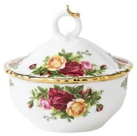 Generico Royal Albert Runde Schachtel aus Porzellan, 12 cm, Kollektion Old Country Roses