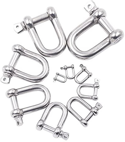 Hochfester Ankerschäkel aus Edelstahl 316, Marinequalität, Typ M4-M38 mit Schraubbolzen (Size : M16 2PCS)