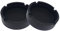 SOQKEEN Silicone Ashtrays 2 Pack Nonstick Cool Portable Ashtray for Outside Heat Resistant Won't Break Silicone Round Rubber Ash Tray Set for Home Office Restaurant or Outdoor (2 Black)