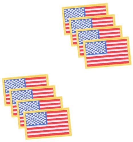Operitacx 8stücke American Flag Design Patches Wiederverwendbare Kleidungspatches Mit Klebe Und Nähoptionen Für Jacken Taschen Und Mehr Für Kreative Reparaturen Und -projekte