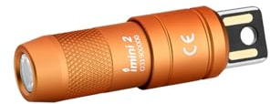 OLIGHT imini 2 Keychain Rechargeable Small EDC Torch, Orange | 50 Lumens, Magnetic Base, Integrated USB Plug, High Performance, Compact LED Flashlight, Daily Carry