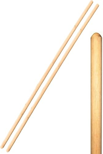 RZ Mart Wooden Broom Handle Stick Replacement Wood Handle Heavy Duty Durable Wood Broom 48 inces (120 cm) Long Mop Handle 1/8 (28/29mm) Diameter Broomstick Wooden Pole Only (Pack of 2)