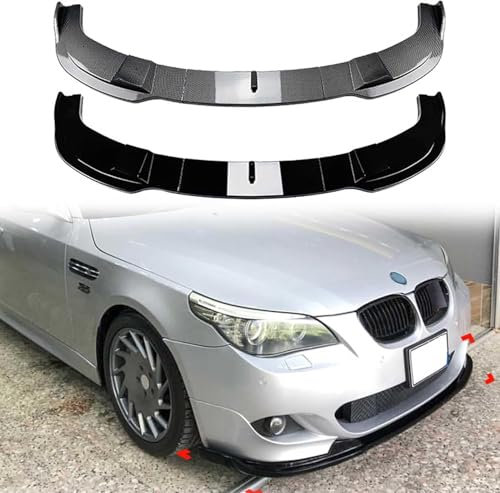 WeiYH Auto Frontspoiler für BMW 5 Series E60 E61 MSport 2005-2010, Frontstoßstange Lippe Lippen Flügel Exterieur Frontdiffusor Luftleitblech Vorne