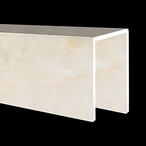 Cache-tuyau mural en marbre pour mur, 25 cm de large, système de panneau de cachette pour intérieur, salle de bain, extérieur, balcon, couleur B, 120 cm de long