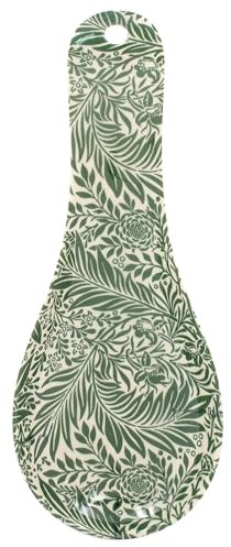 The Leonardo Collection William Morris Larkspur Spoon Rest | Durable Spoon Rest Kitchen for Spoons | Tea Spoon Holder for Kicthen & Home | Ideal Utensils Holder & Teaspoon Rest Gift for Women & Men