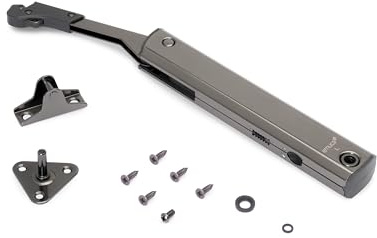 Emuca - Mécanisme pour portes relevables, charnière porte amortisseur force 576-959, Acier, Titane