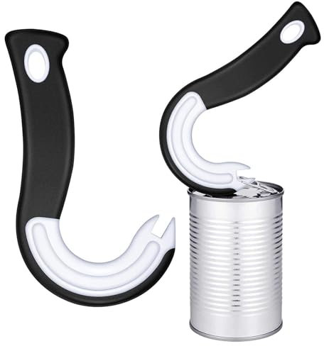 1pcs Ring Pull Can Opener, J-Shaped | Non-Slip Handle | Durable | Effortless for Cans