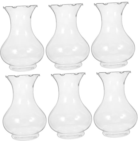 Toyvian 6 Pièces Lot de Vases Jacinthe Transparents Vases à Fleurs Modernes pour Centres De Table Décoratifs pour Intérieur