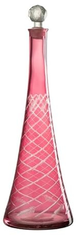 Paris Prix Carafe en Verre Tiges Anastasia 42cm Rouge