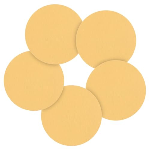 CoCud 30 Pcs 76 mm Sanding Disc 240 Grit Aluminum Oxide Yellow | Round Hook and Loop Sandpaper for Orbital Sander or Automotive Car Repairing, Grinding and Polishing