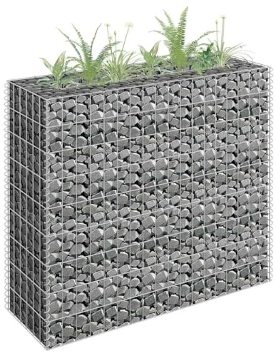 Generico Gabbione Letto Rialzato in Acciaio Zincato 90x30x90 cm,Argento,11.3kg,145631
