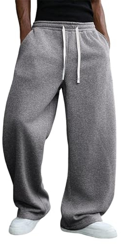 Pantalone Cargo Baggy Joggers con Tasche Sweatpants Moda Pantaloni da Lavoro Uomo Sportivi Casual Invernali vestibilità Corsa Palestra con Elastico Pants Grigio Scuro XXL