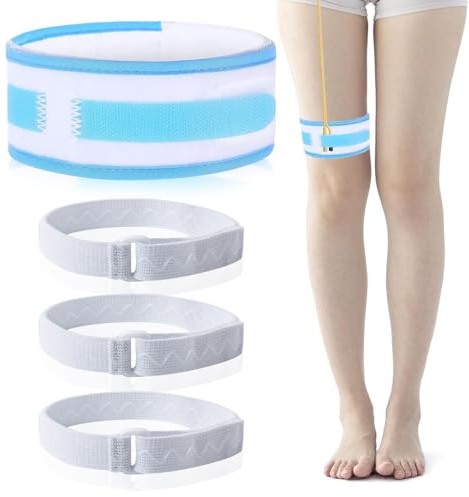 Urinbeutel Gurte,1 Katheter-Beinbeutel Gurt+3 Drainageschlauch-Fixierungsgurte, Katheter Gurt, Beinbeutelgurte, Unterstützung Katheterzubehör für Männer Frauen