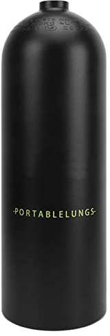 Mavaol 4L Tauchflasche, kleine tragbare Sauerstoffflasche für Wasserrettung, Tauchen, Sightseeing, Notfall-Luftquelle (Schwarz)