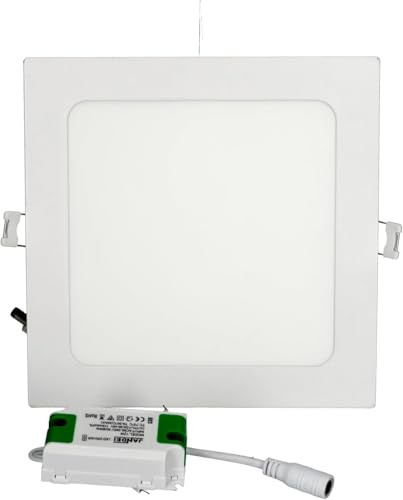 JANDEI - Quadratische und einbaufertige Downlight LED. Weiß. (4200K, 12W). Deckenleuchte, Deckenbeleuchtung, Deckenleuchte Panel, Deckeneinbauleuchte