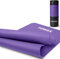 POWRX Gymnastikmatte Yogamatte (Lila 183 x 60 x 1 cm) Premium inkl. Tragegurt & Tasche sowie Übungsposter I Sportmatte Phthalatfrei, SGS geprüft I Matte hautfreundlich