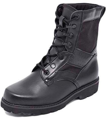 Wygwlg Stivali Militari dell'Esercito Adulto Stivali Estivi Impermeabili della Polizia Forze Speciali Traspiranti Stivali da Lavoro Non di Sicurezza Nero,Black-40