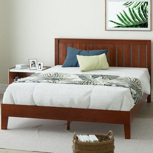 Zinus Vivek 30,5cm Luxus-Holzplattformbett mit Kopfteil/Plattform-Betten/Keine Boxspring erforderlich/Stabiler Holzlattenrost/Schnelle, einfache Montage/ 90 x 200 cm