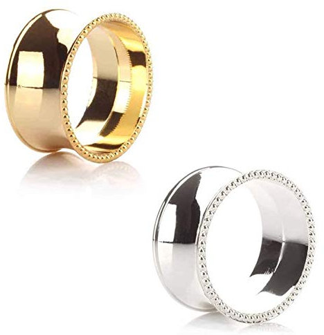 XLKJ 2 Pezzi Anelli Portatovaglioli Metallo,Fibbia per Tovaglioli in Acciaio Inossidabile Adatto a Varie attività Quotidiane