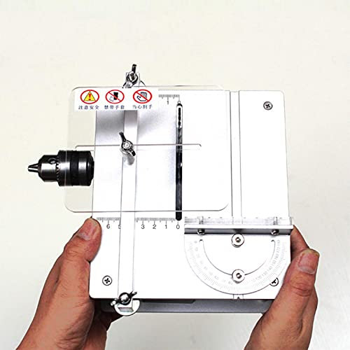 KUANDARMX Wood Cutting Table Saw, Desktop Compact Circular Saw Angle Cut,with Engraving, Polishing Drilling Functions for Model Making, Ordinary, A