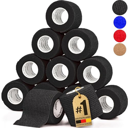 HUND IST KÖNIG selbstklebender Verband, elastische Binde 12x4,7m selbsthaftende Bandage, Haftbandage selbstklebend für Mensch & Tier, Fixierbinde - selbsthaftender Verband selbstklebend, Bandagen