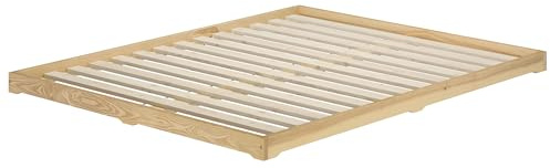 Erst-Holz®Futonbett Massivholzbett Niedrig Esche lackiert 160 x 200 cmRollrost inkl.