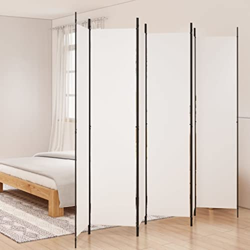 HOMIUSE Paravent 300 x 220 cm Paravent pour balcon, brise-vue, séparateur de pièce, paravent intérieur, accessoire de jardin, terrasse, brise-vue, blanc