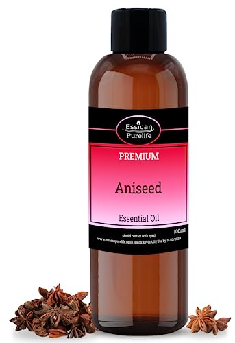 Aniseed Essential Oil - 100% Pure Natural Therapeutic Grade Oil, for Skin Care, Essential Oil Diffusers, Aromatherapy Oil & Massage Oil Blends, Aniseed Oil (Pimpinella anisum) Vegan GMO Free - 100ml