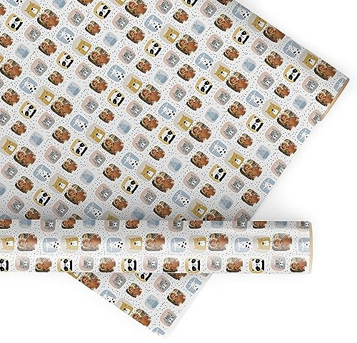 wandmotiv24 Geschenkpapier personalisiert, Tiere, Baby, 100 x 70cm, 0.7 qm, Foto anpassen, Fotogeschenk, Geschenk für Freunde und Familie M0009