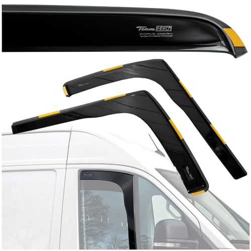 HEKO - Compatibile con Fiat Ducato 2006+ Deflettori per Vetri Laterali; Anteriori; Due pezzi; Deflettori d’Aria Antipioggia, Antiturbo, Oscurati, Aerodinamici; Installazione Rapida e Semplice
