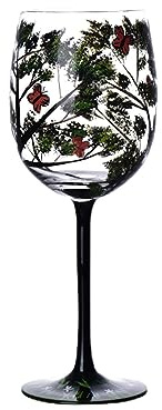 Copas de vino decorativas, vasos Lolita para los amantes del vino, copas pintadas artesanalmente de árbol de las cuatro estaciones, vaso grande con diseño único para decoración del hogar y