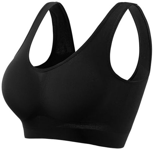 FeiBeauty Top Mit Integriertem BH Schlaf Für Die Nacht Sports Underwear Stuetz Geradehalter Spitzen Bügel Seamless Push Up Wattierter Ohne Buegel