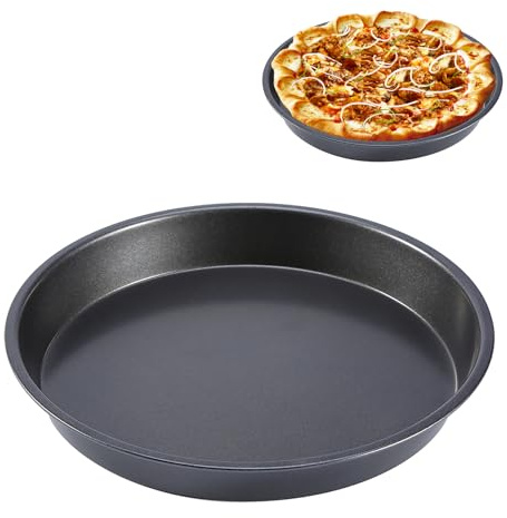 9 Inch Pizza Pan Nonstick Deep Dish Carbon Steel Chicago Style Round Bakeware for Baking Pizza Pies Cakes Bread