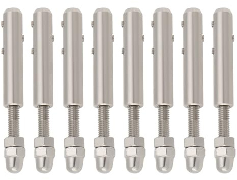 Create idea 8 Stück Drahtseilklemmenschraube 4 Mm Drahtseilspanner Kabelklemme mit Gewindestift Passend für 4 Mm Bis 5 Mm Drahtseil Edelstahl 304
