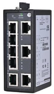 InHand Networks Switch Ethernet Industriel 8 Ports,Unmanaged,10/100 Mbps, Montage Rail DIN, Boîtier Métallique IP30 (-40°C à +75°C), Entrée 9-60V DC, Idéal pour IoT, Garage & Armoire Électrique
