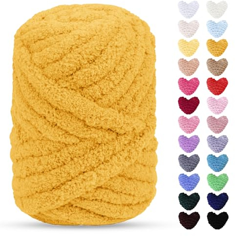 Uiopa Handstrickgarn Chunky Wool, 240g Grob Gestrickte Armstricken Wolle Dickes Garn, Chunky Yarn Dicke Wolle zum Handstricken für Decken, Kissen, Hüte, Heimdekoration, DIY-Kunsthandwerk