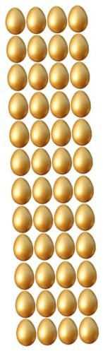 Abaodam 4 Sätze Ostern Goldene Eier Künstliche Blätter Künstliche Pflanzen Wohnkultur Künstliche Grüne Girlande Party Ostereier Easter Dekoratives Ei Bastelt Ei Hölzern 12 Stück * 4